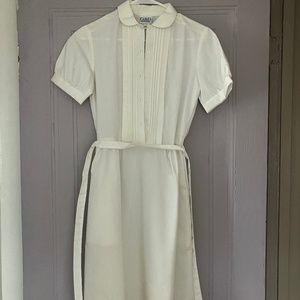 Authentic Vintage White Collared Dress